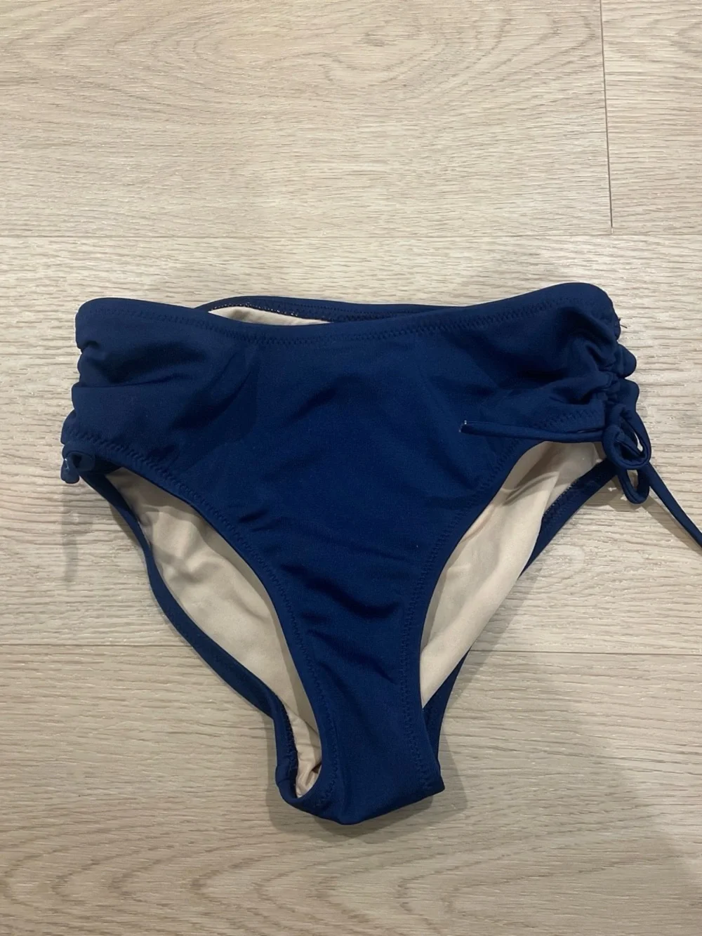 Crewcuts Navy Trim Beige Lined Swim Top